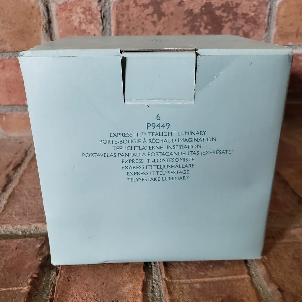 PartyLite Express It Tealight Luminary with Box